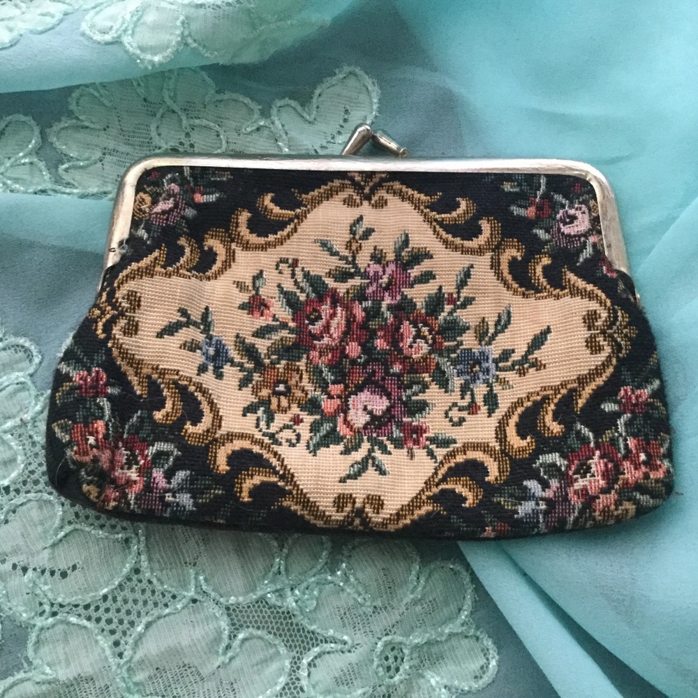 Vintage Tapestry Change Purse